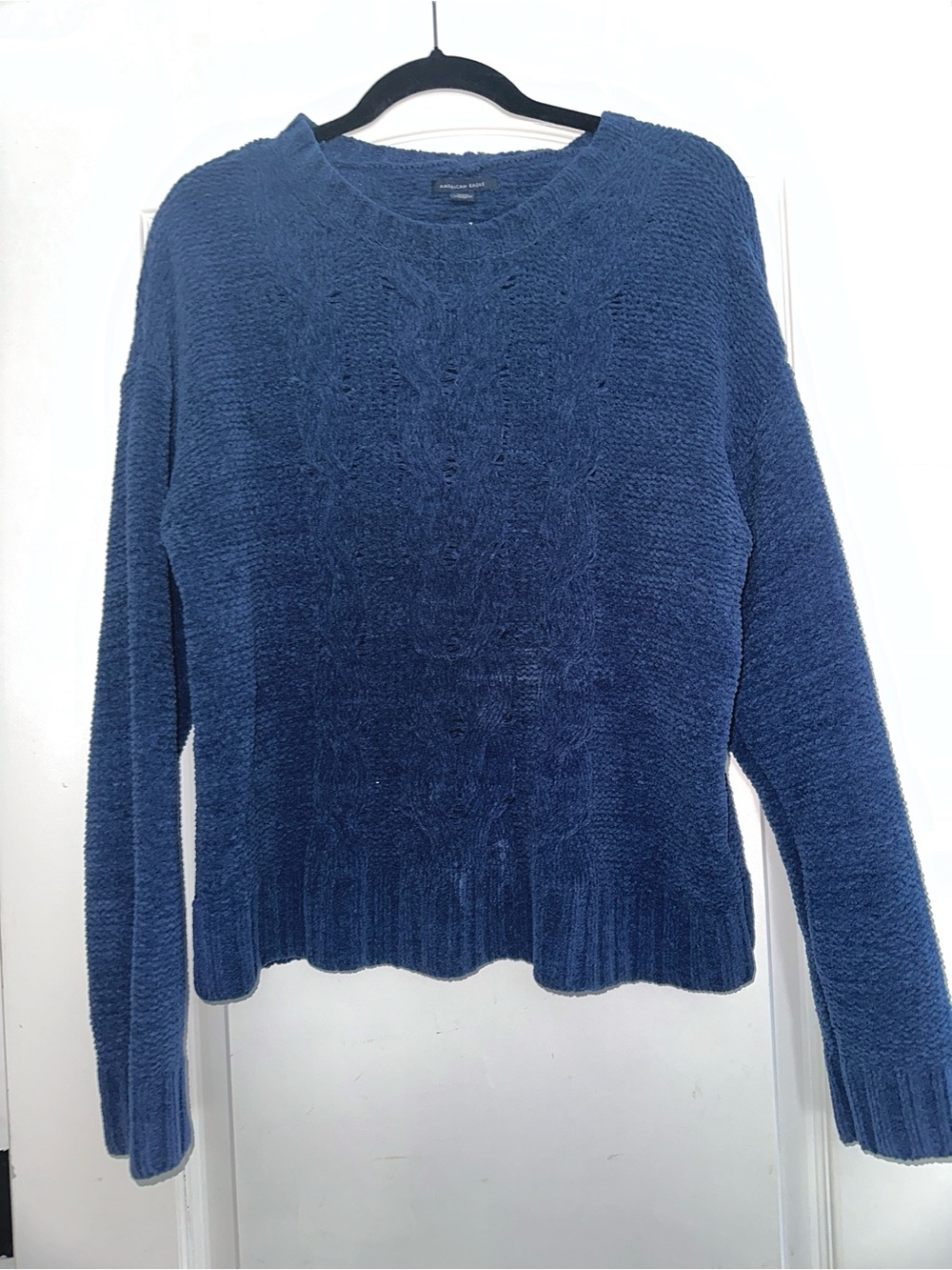 American Eagle Women’s Cozy Knit Blue Sweater - Size Medium